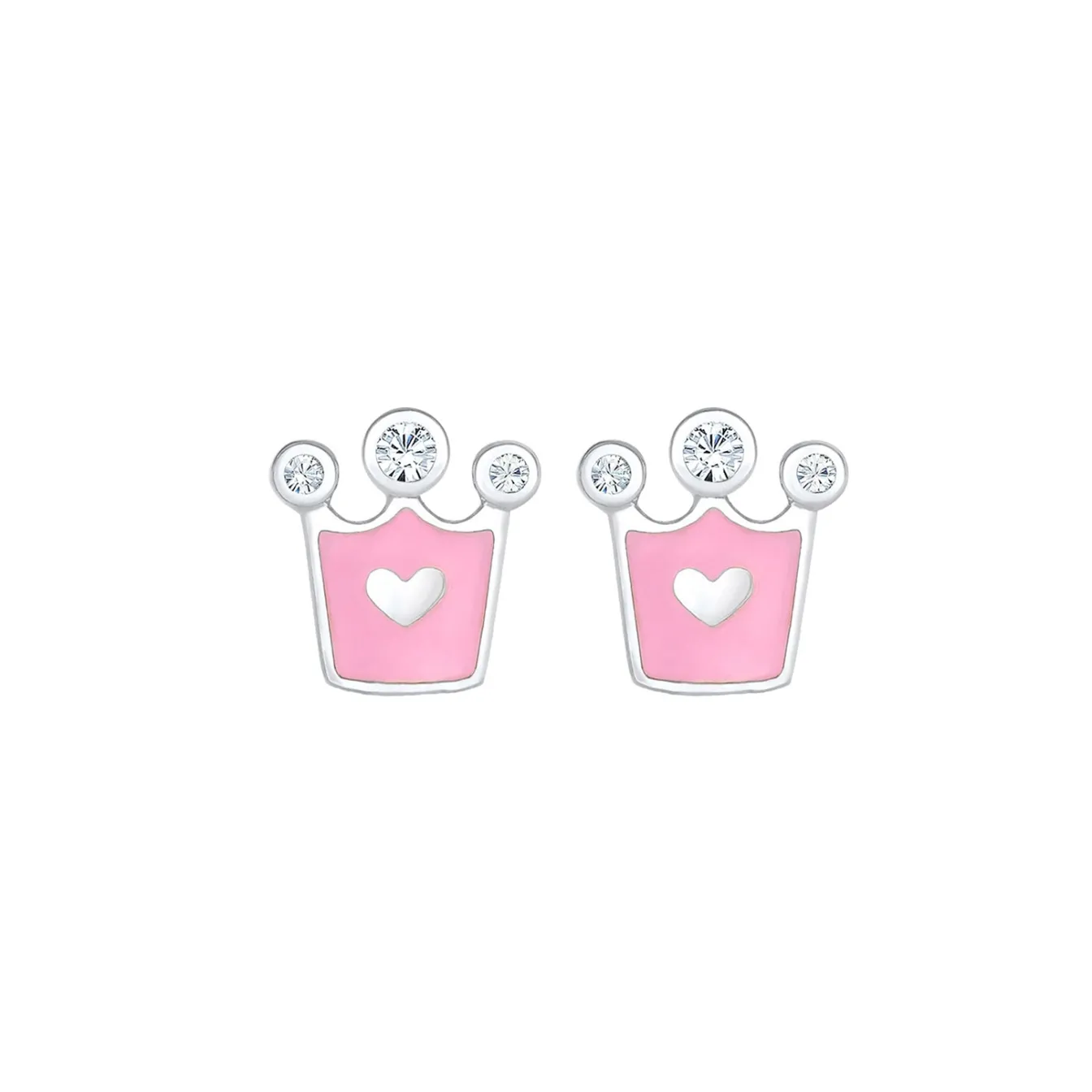 Elli "Ohrring Herz | Kristall (Weiß)<Kinder Symbol-schmuck|Herz-schmuck