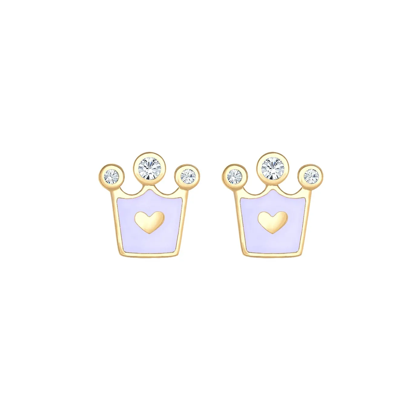 Elli "Ohrring Herz | Kristall (Weiß)<Kinder Symbol-schmuck|Herz-schmuck