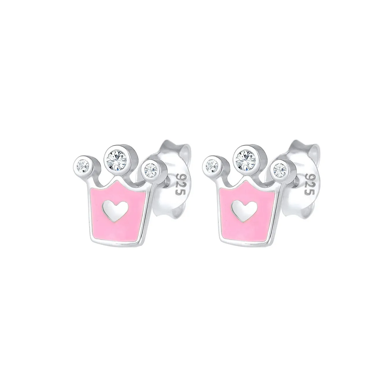 Elli "Ohrring Herz | Kristall (Weiß)<Kinder Symbol-schmuck|Herz-schmuck