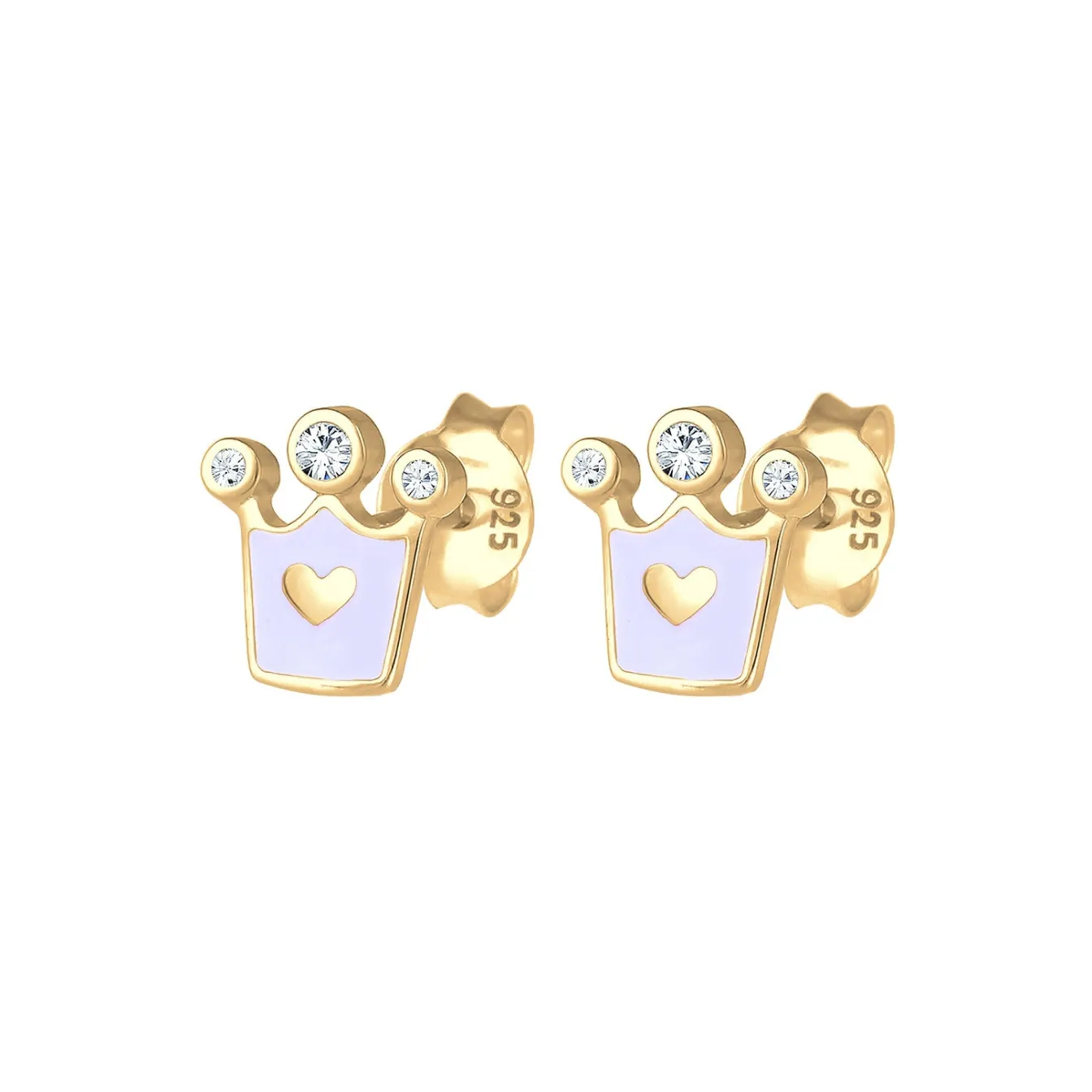 Elli "Ohrring Herz | Kristall (Weiß)<Kinder Symbol-schmuck|Herz-schmuck