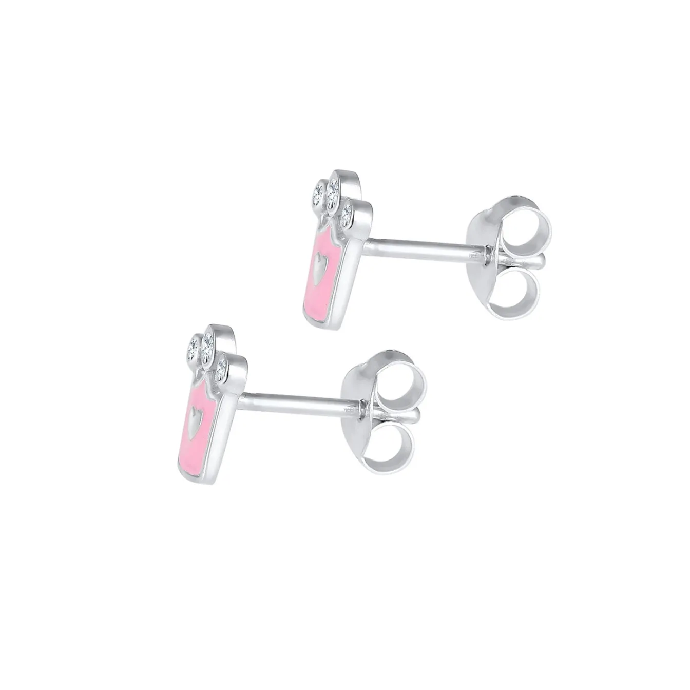 Elli "Ohrring Herz | Kristall (Weiß)<Kinder Symbol-schmuck|Herz-schmuck