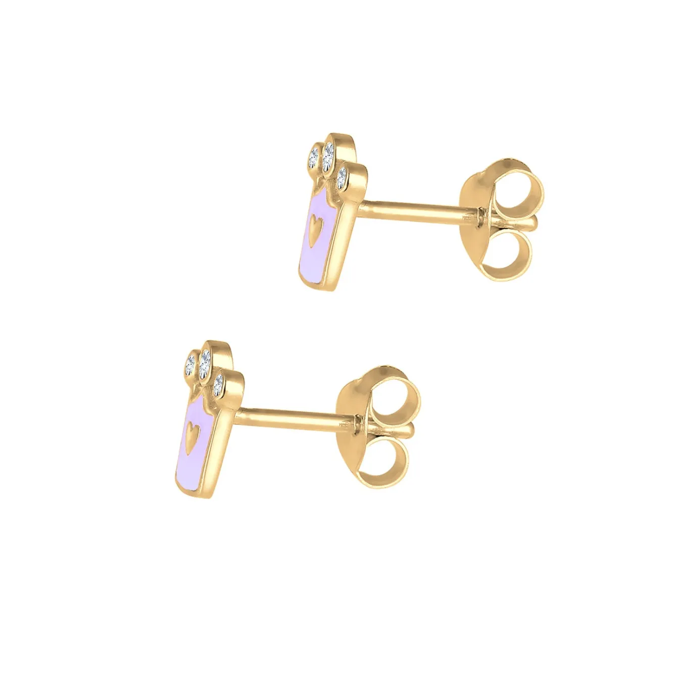 Elli "Ohrring Herz | Kristall (Weiß)<Kinder Symbol-schmuck|Herz-schmuck