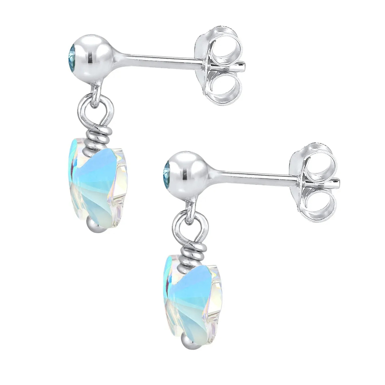 Elli "Ohrring Schmetterling | Kristall ( Weiß )<Kinder Kinderschmuck