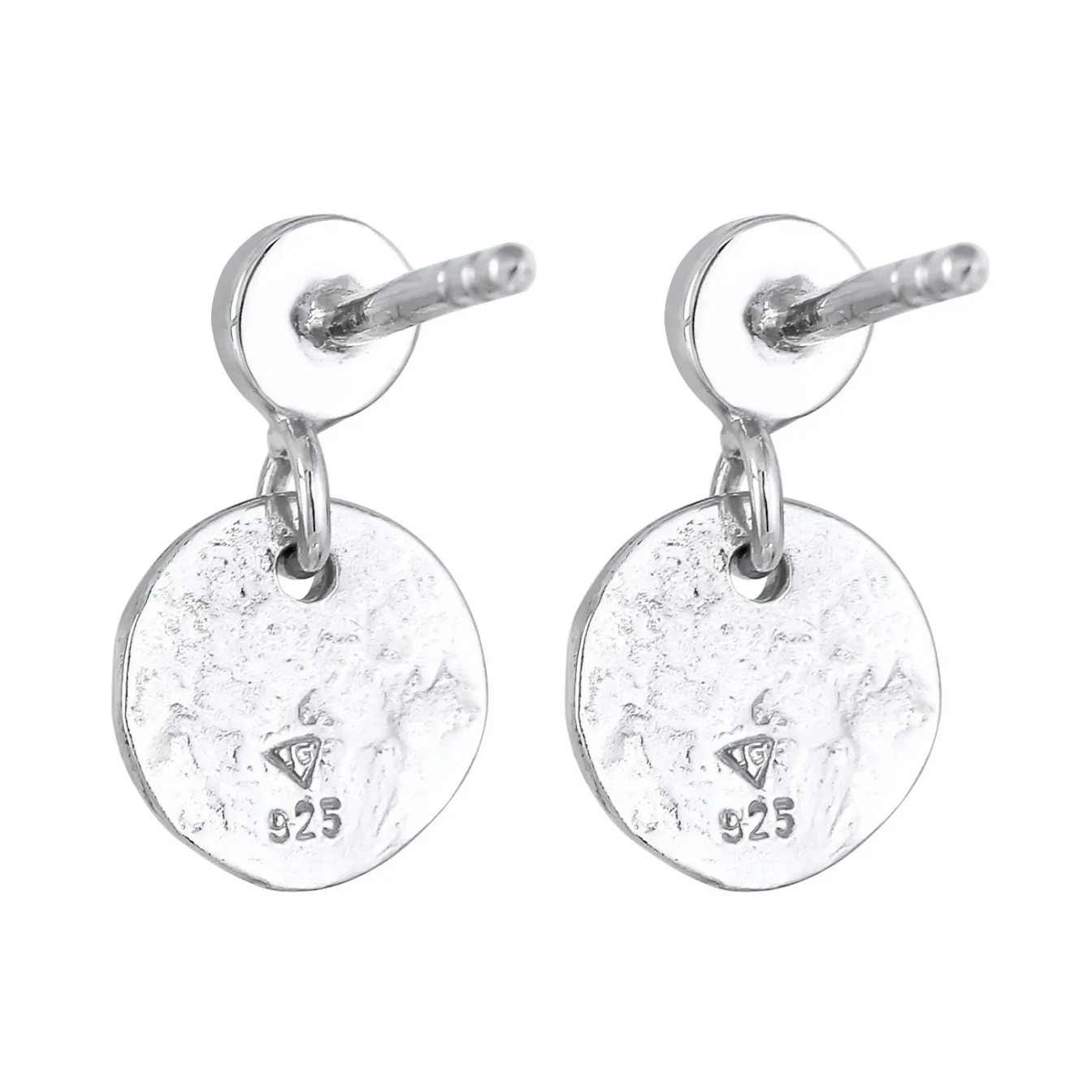 Elli "Ohrringe Plättchen | Mondstein (Weiß)< Ohrringe|Silber