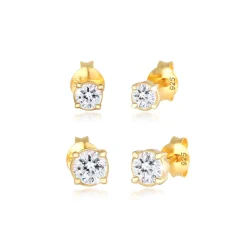 Elli "Ohrringset | Kristall ( Weiß )< Ohrringe|Silber