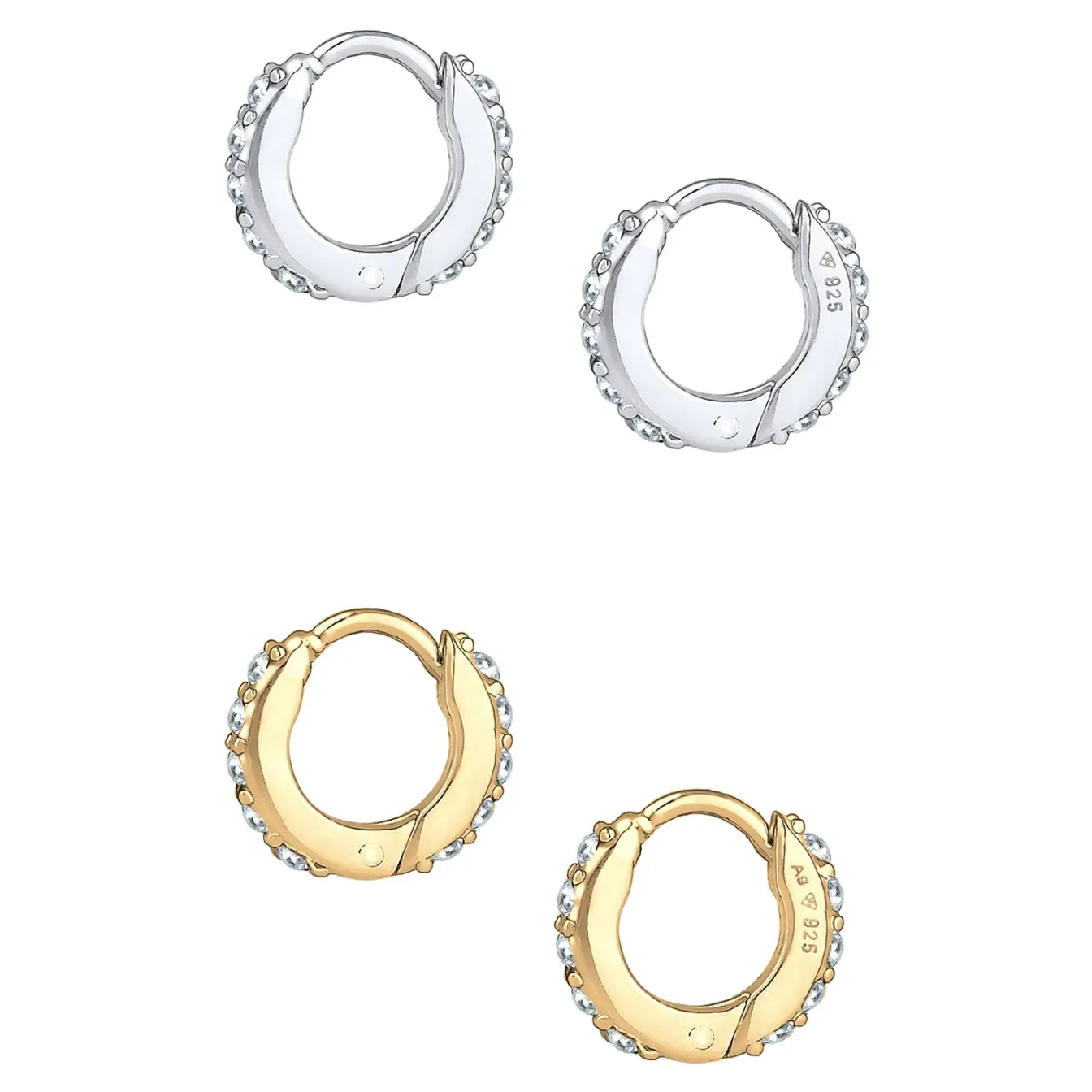 Elli "Ohrringset | Kristall (Weiß)< Ohrringe|Silber
