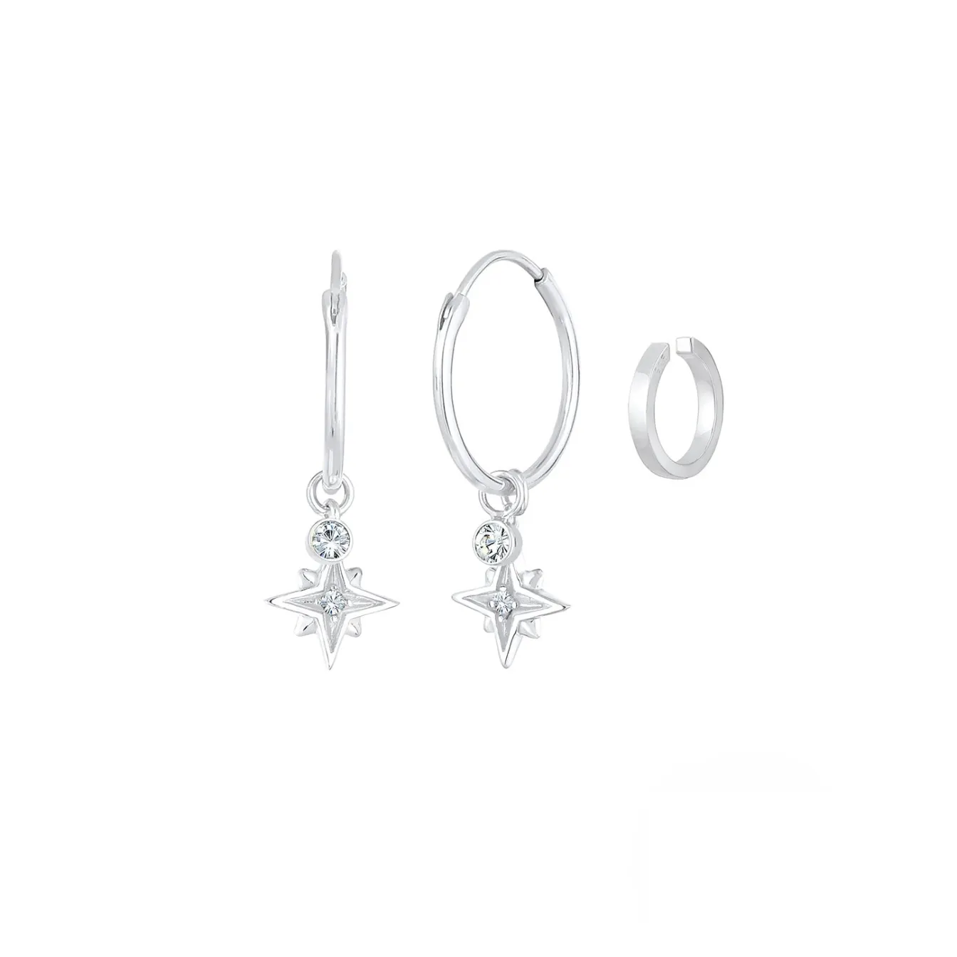 Elli "Ohrringset | Kristall (Weiß)< Ohrringe|Silber