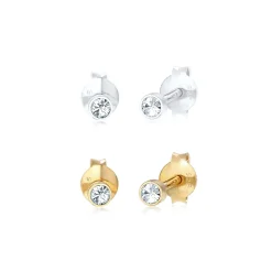 Elli "Ohrringset | Kristall (Weiß)< Ohrringe|Silber