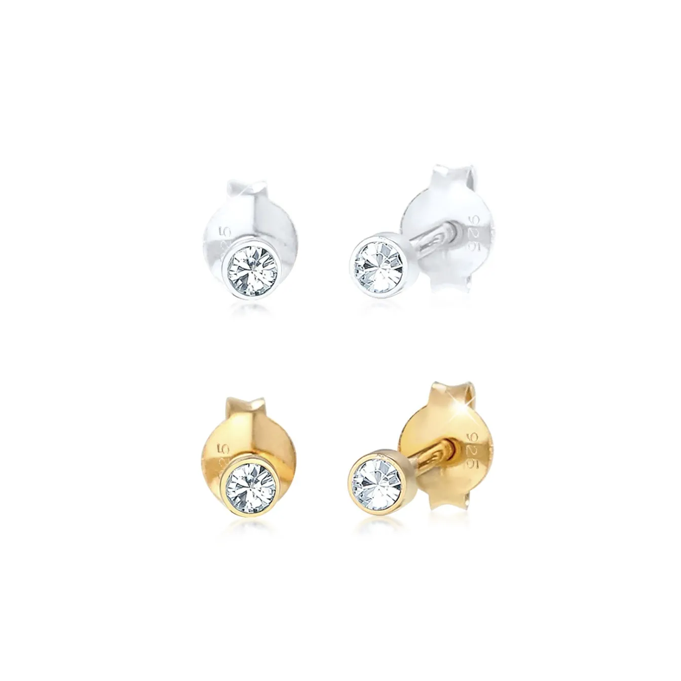 Elli "Ohrringset | Kristall (Weiß)< Ohrringe|Silber