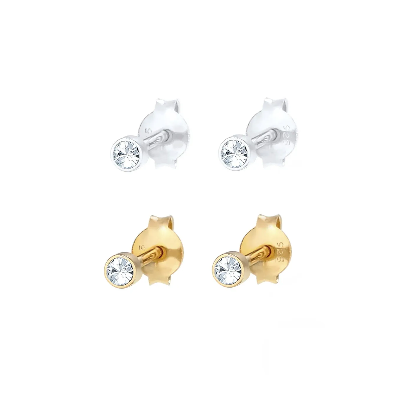 Elli "Ohrringset | Kristall (Weiß)< Ohrringe|Silber
