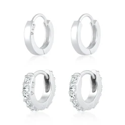 Elli "Ohrringset | Kristall (Weiß)< Ohrringe|Silber