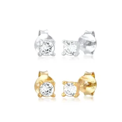 Elli "Ohrringset | Kristall (Weiß)< Roségold|Ohrringe