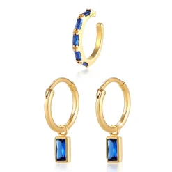 Elli "Ohrringset | Saphir ( Blau )< Ohrringe|Vergoldet