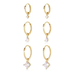 Elli "Ohrringset | Zirkonia ( Weiß )< Ohrringe|Silber