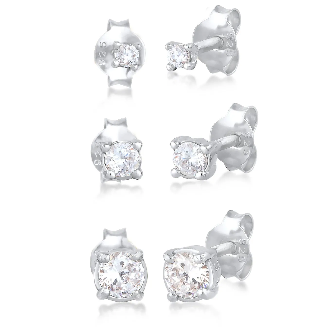 Elli "Ohrringset | Zirkonia (Weiß)< Ohrringe|Silber