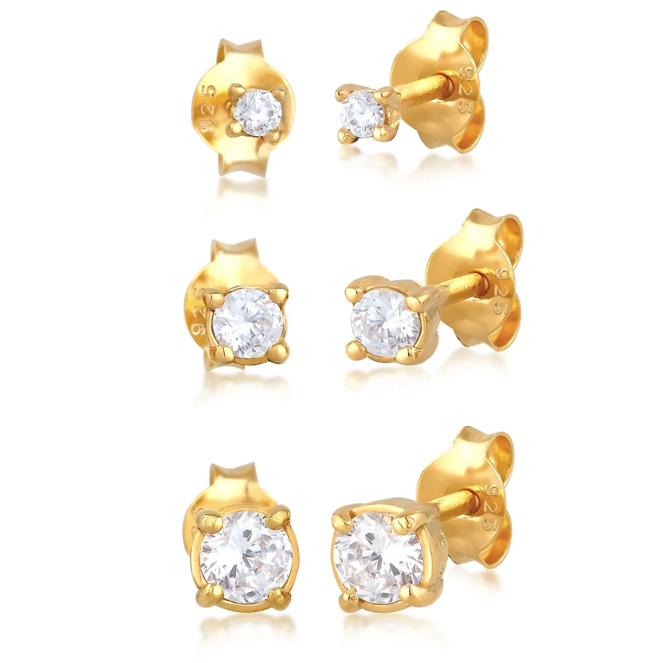 Elli "Ohrringset | Zirkonia (Weiß)< Ohrringe|Silber