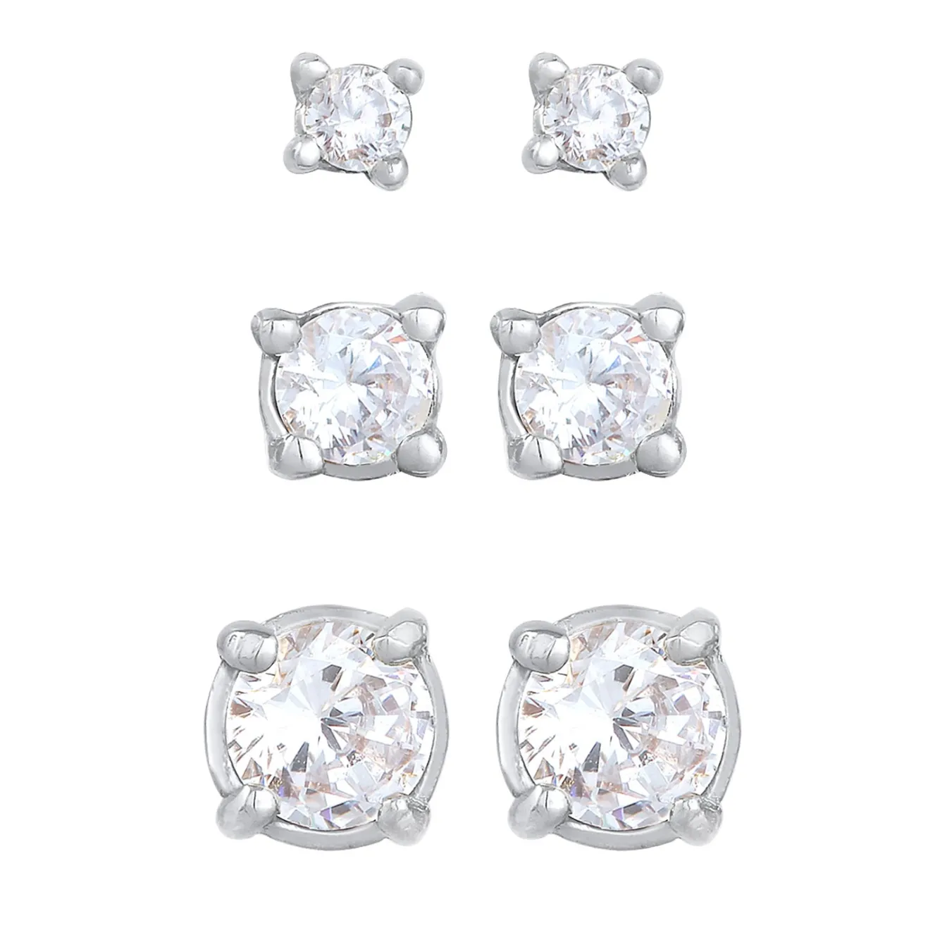 Elli "Ohrringset | Zirkonia (Weiß)< Ohrringe|Silber