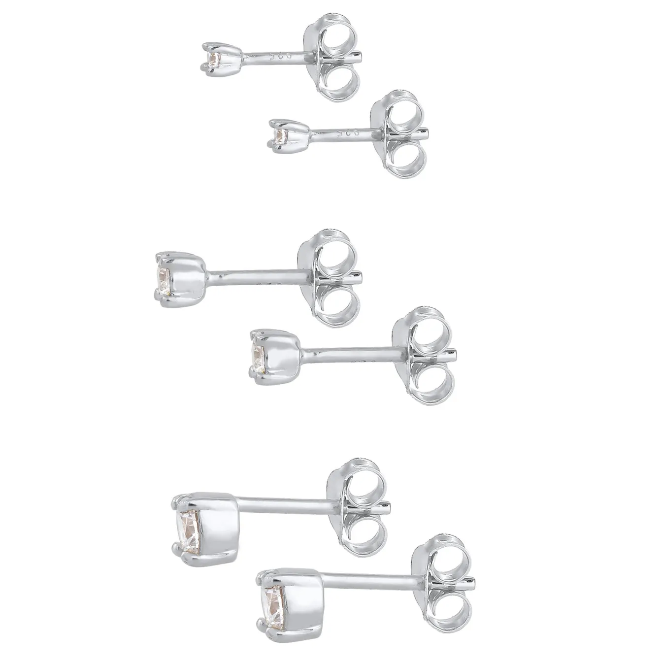 Elli "Ohrringset | Zirkonia (Weiß)< Ohrringe|Silber