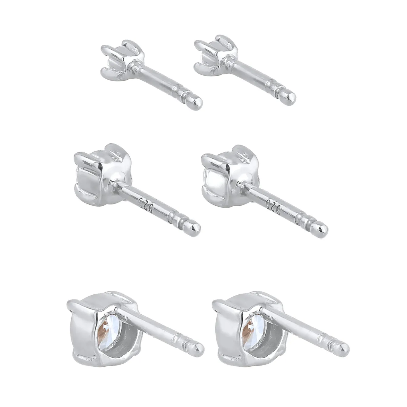 Elli "Ohrringset | Zirkonia (Weiß)< Ohrringe|Silber