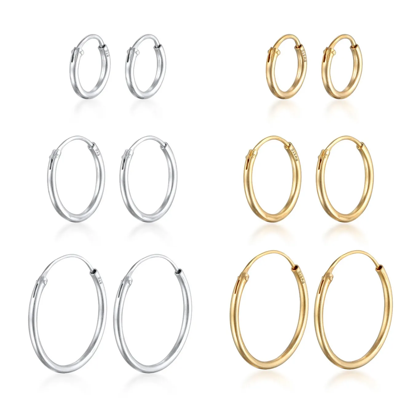 Elli "Ohrringset Bicolor< Vergoldet|Ohrringe