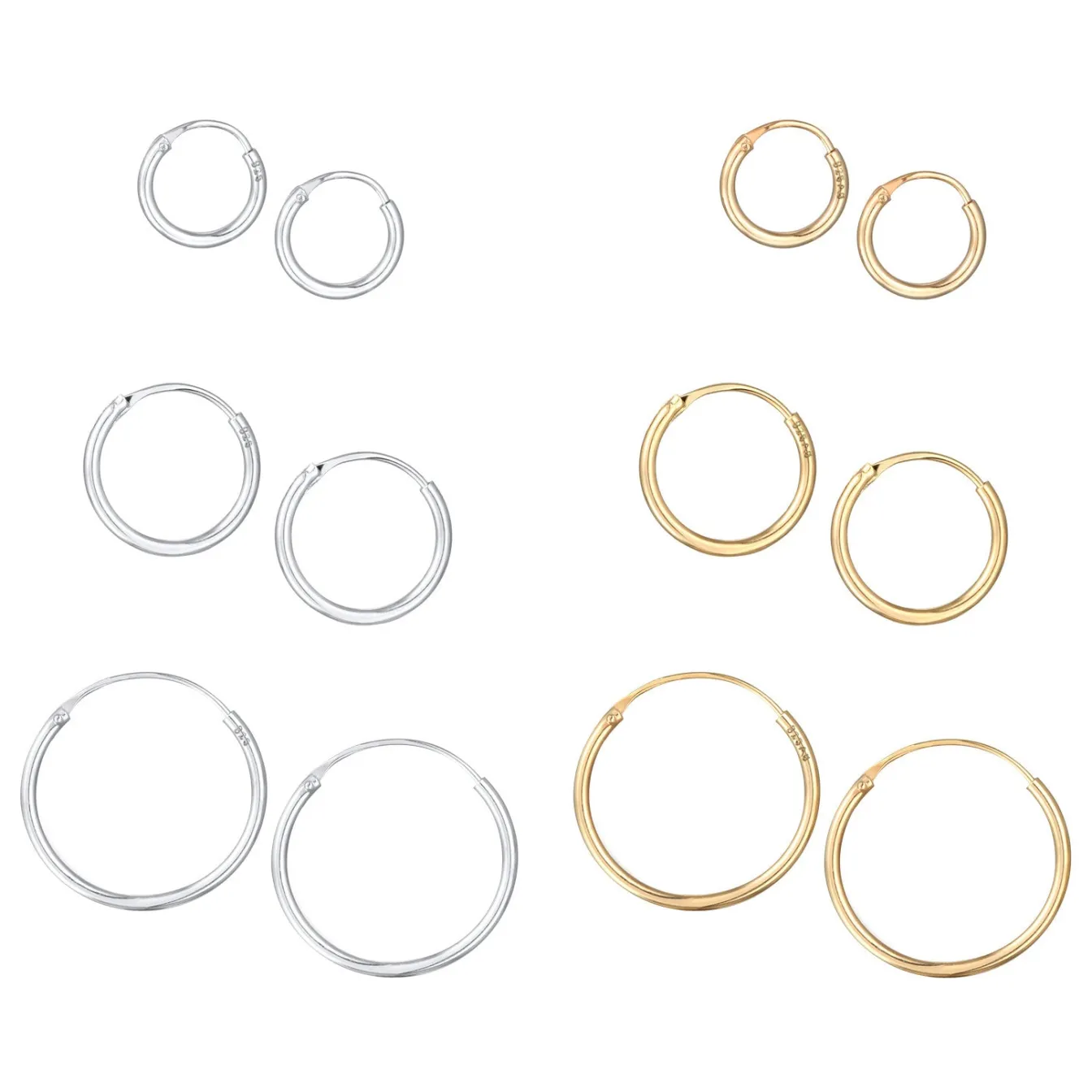 Elli "Ohrringset Bicolor< Vergoldet|Ohrringe