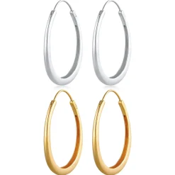 Elli "Ohrringset Bi-Color< Ohrringe|Silber
