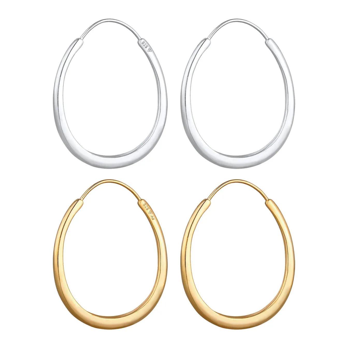 Elli "Ohrringset Bi-Color< Ohrringe|Silber