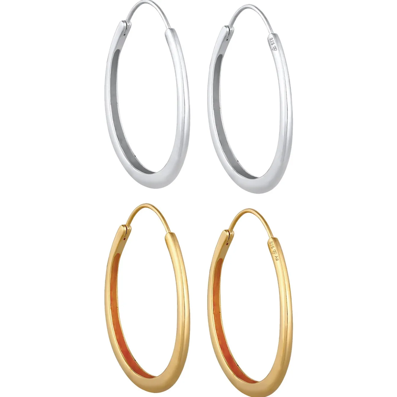 Elli "Ohrringset Bi-Color< Ohrringe|Silber