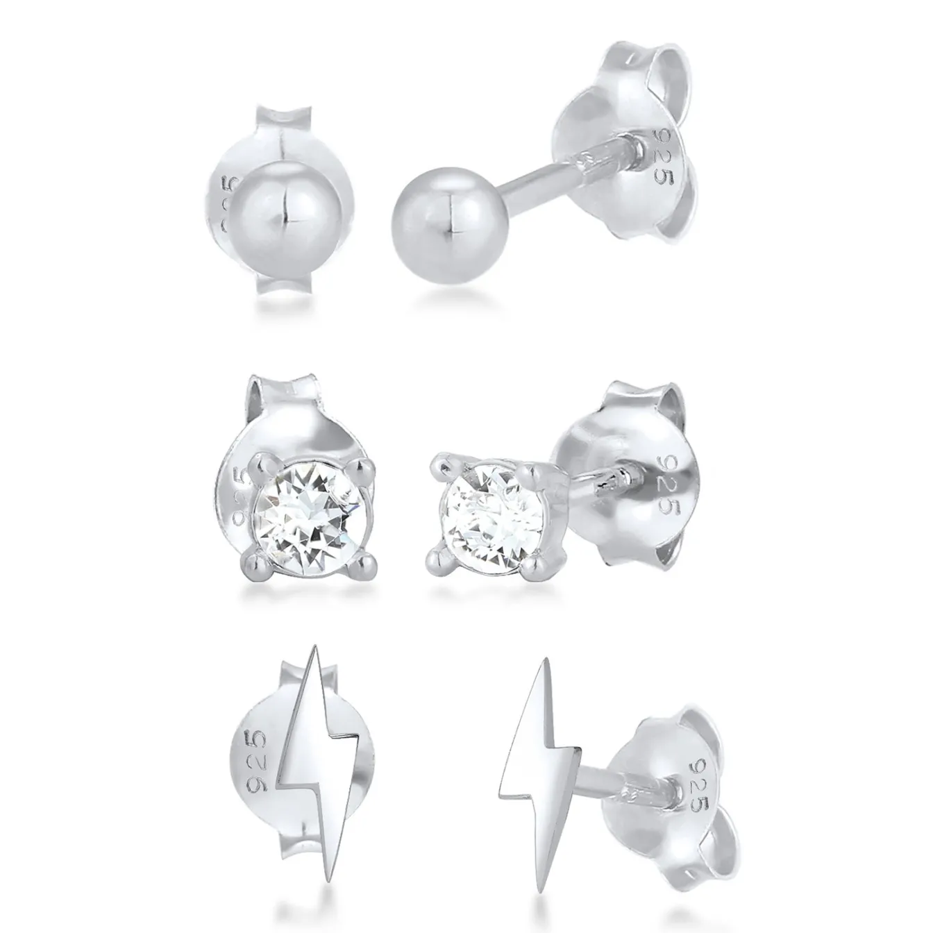 Elli "Ohrringset Blitz | Kristall (Weiß)< Symbol-schmuck|Ohrringe