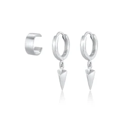 Elli "Ohrringset Dreieck< Ohrringe|Silber