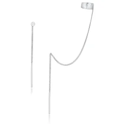 Elli "Ohrring-Set Ear Cuff Kette< Silber|Ohrringe