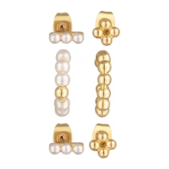 Elli "Ohrring-Set Kugeln | Glasperlen (Weiß)< Perlen|Ohrringe