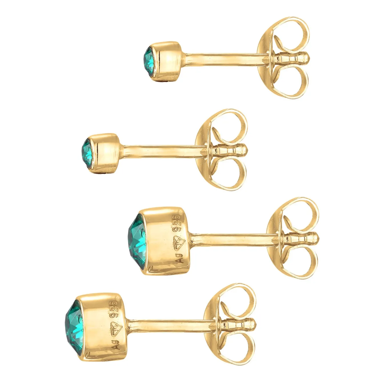 Elli "Ohrringset Rund | Kristall (Grün)< Schmucksets|Schmucksets