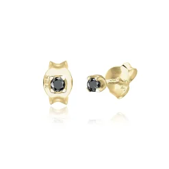Elli "Ohrstecker | Diamant ( Schwarz, 0,06 ct )< Ohrringe|Echtgold