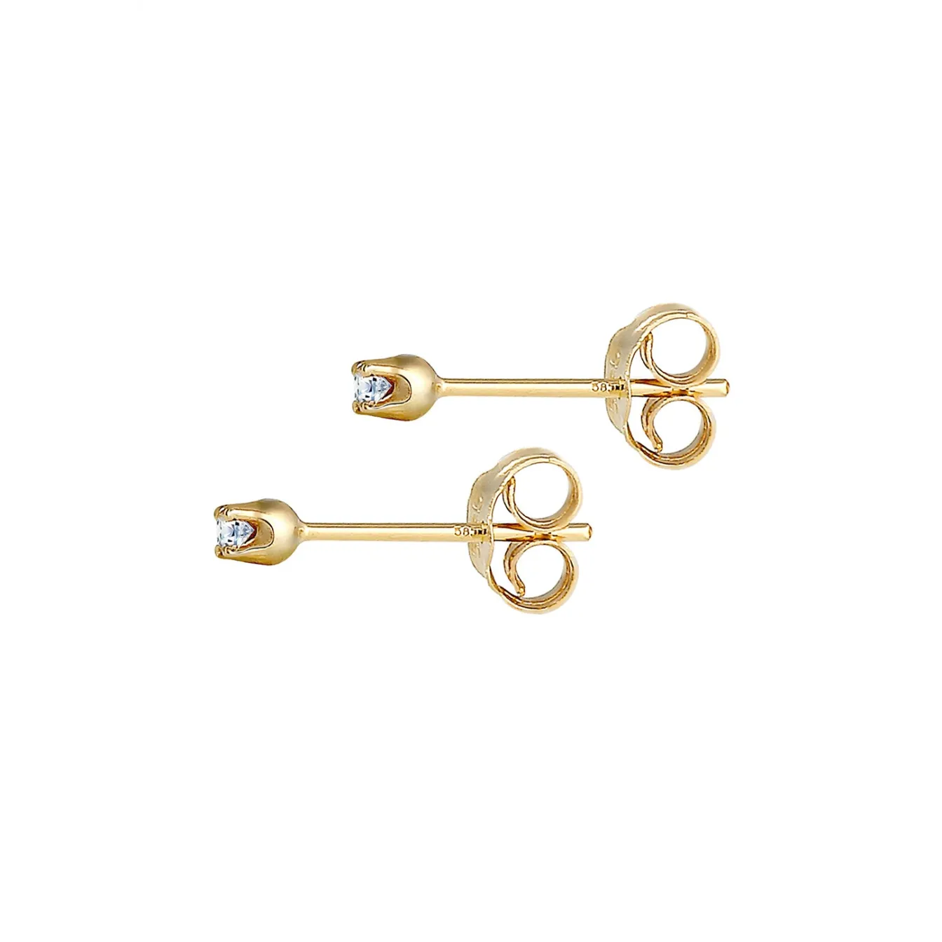 Elli "Ohrstecker | Diamant ( Schwarz, 0,06 ct )< Ohrringe|Echtgold