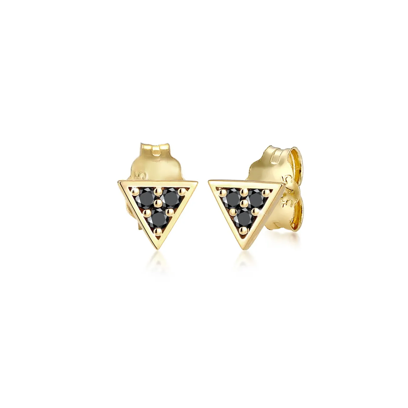 Elli "Ohrstecker | Diamant ( Schwarz, 0,09 ct )< Ohrringe|Echtgold