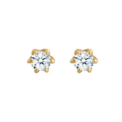 Elli "Ohrstecker | Diamant ( Weiß, 0,12 ct )< Ohrringe|Echtgold
