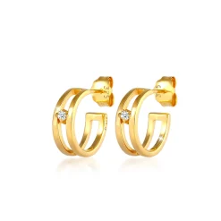 Elli "Ohrstecker | Diamant ( Weiß, 0,03 ct )< Ohrringe|Echtgold
