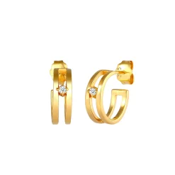 Elli "Ohrstecker | Diamant ( Weiß, 0,03 ct )< Ohrringe|Echtgold