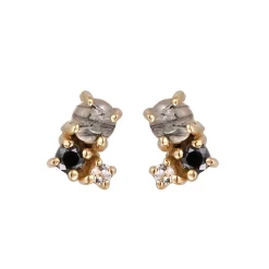 Elli "Ohrstecker | Diamant (Schwarz, 0.012 ct)< Ohrringe|Edelsteine