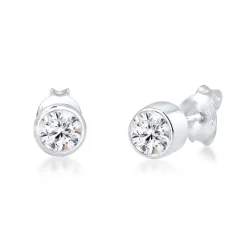 Elli "Ohrstecker | Kristall ( Weiß )< Ohrringe|Silber