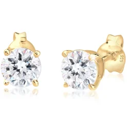 Elli "Ohrstecker | Kristall ( Weiß )< Roségold|Ohrringe