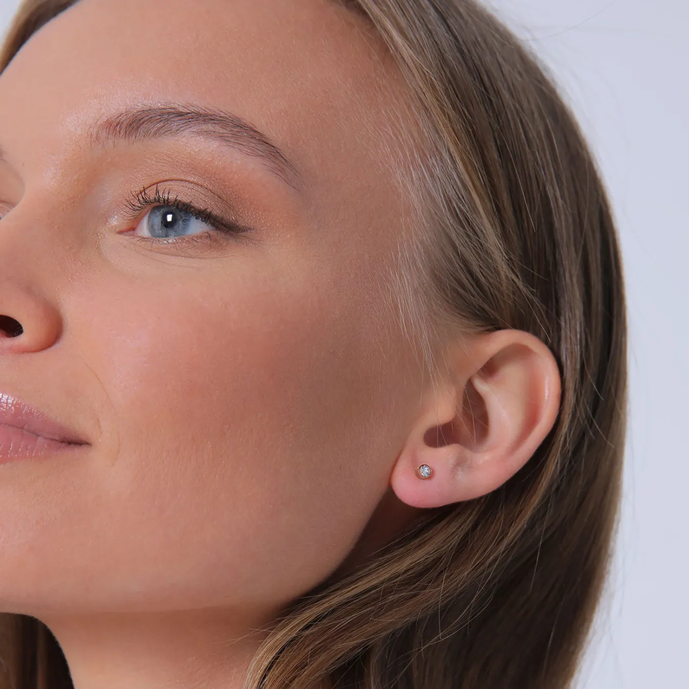 Elli "Ohrstecker | Kristall ( Weiß )< Roségold|Ohrringe
