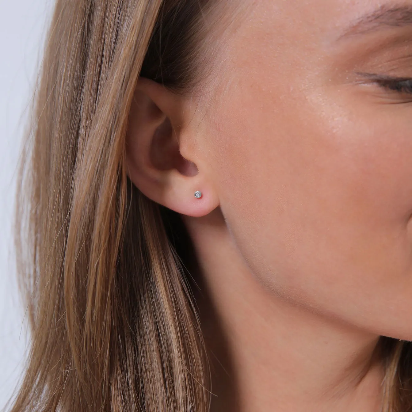 Elli "Ohrstecker | Kristall ( Weiß )< Roségold|Ohrringe
