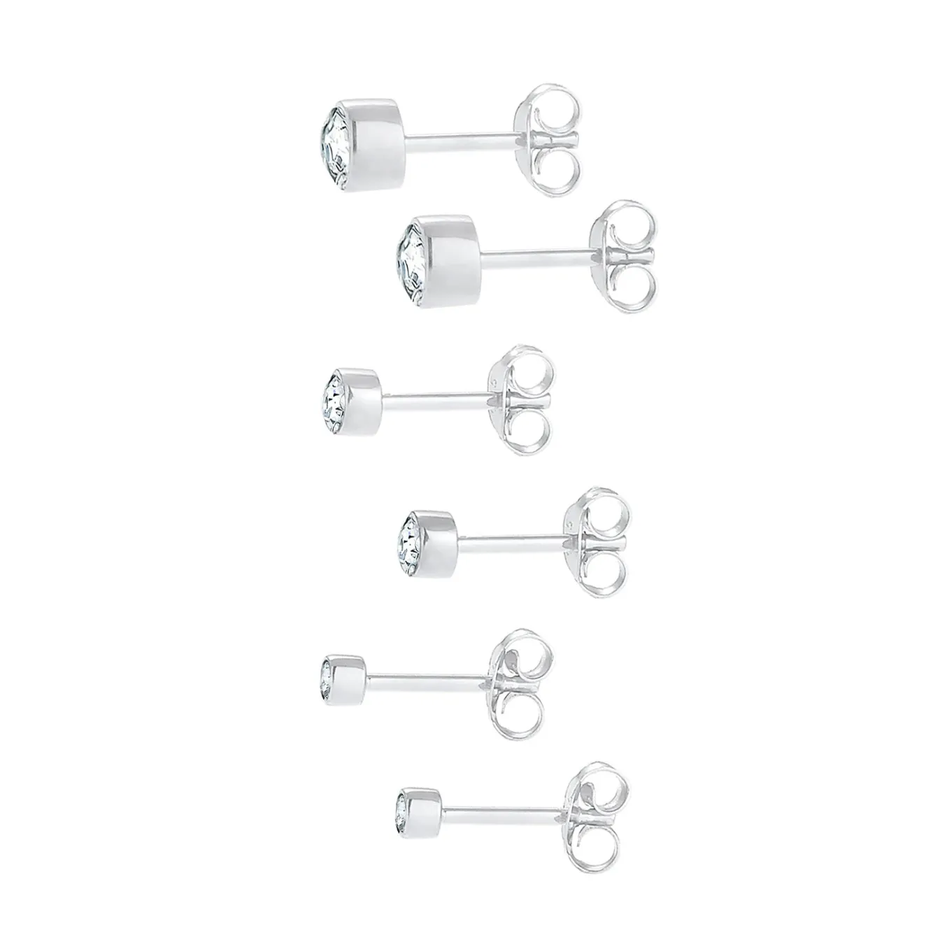 Elli "Ohrstecker | Kristall ( Weiß )< Roségold|Ohrringe