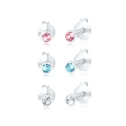Elli "Ohrstecker | Kristall (Hellblau)<Kinder Kinderschmuck