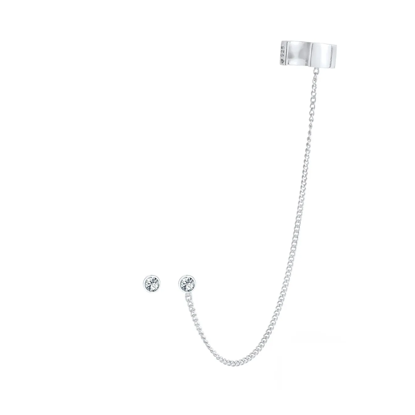 Elli "Ohrstecker | Kristall (Weiß)< Ohrringe|Silber