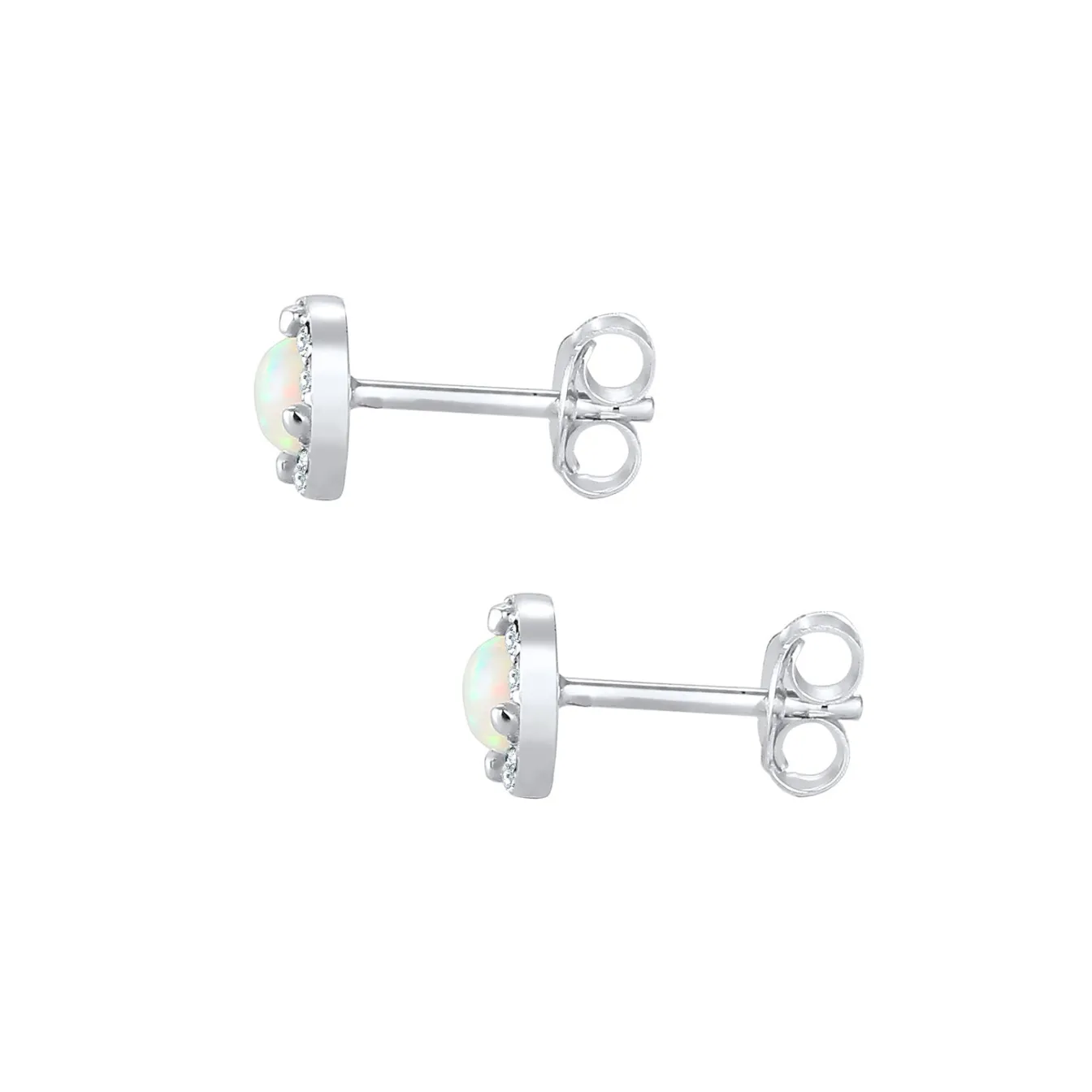 Elli "Ohrstecker | Opal ( Weiß )< Ohrringe|Vergoldet