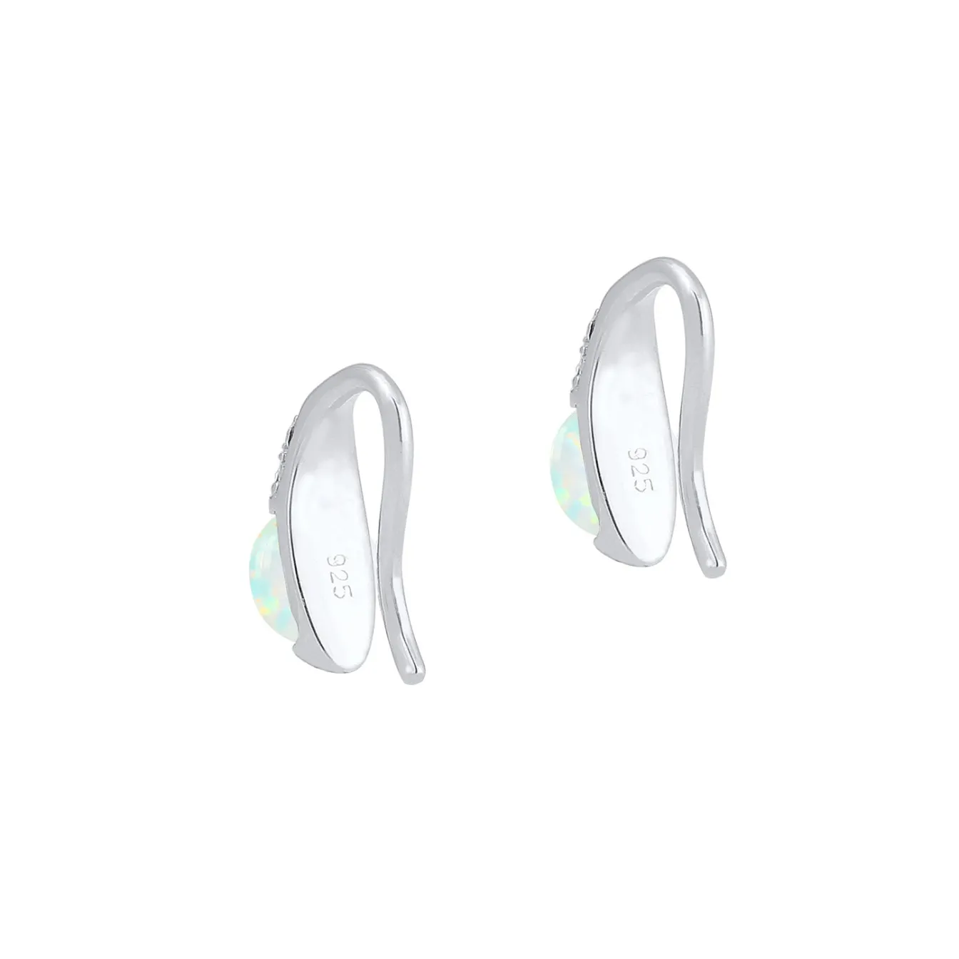 Elli "Ohrstecker | Opal ( Weiß )< Ohrringe|Vergoldet