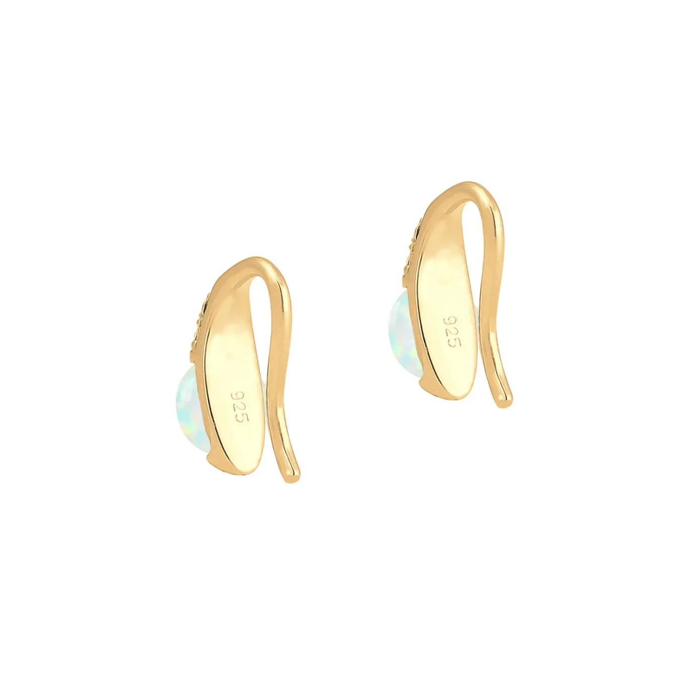 Elli "Ohrstecker | Opal ( Weiß )< Ohrringe|Vergoldet